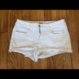 Victorias Secret white cut off jean shorts